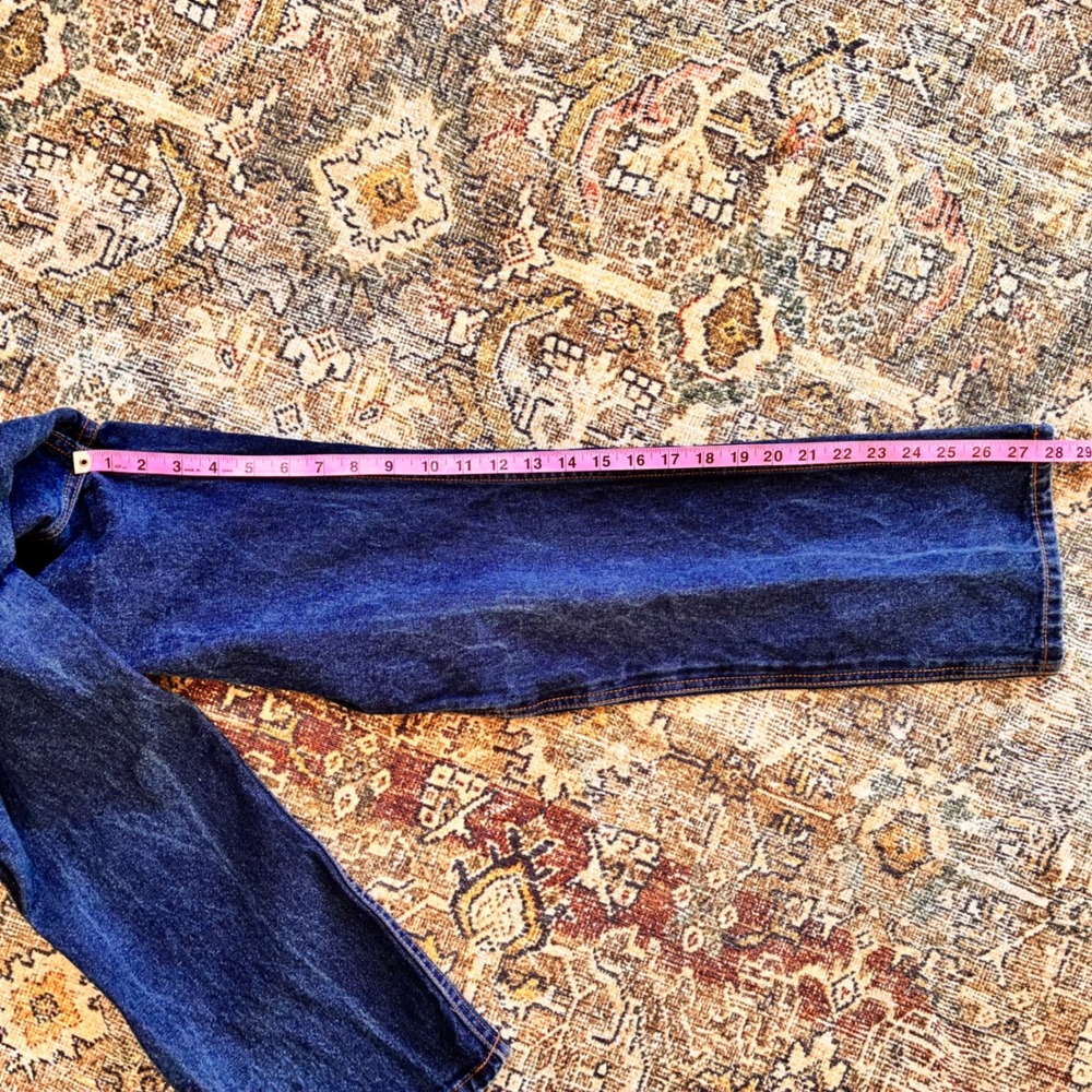 John Galt Womens Dark Wash Carpenter Jeans High Waisted Straight Leg Blue Size S - Picture 9 of 9